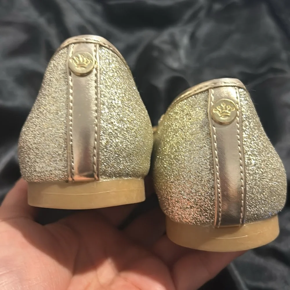 ❌FINAL PRICE DROP❌Nina Gold Glitter Ballet flats Slip on Shoes size 3 NWT!